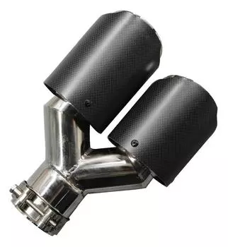 Правый 63 мм ID 89 мм OD Матовый Карбоновый Автомобильный Выхлопной Патрубок Глушитель Накладка Двойные Насадки