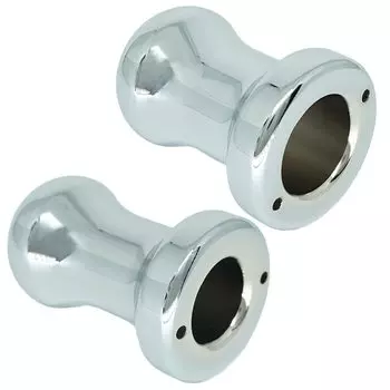 Praxia Metal Анальная пробка Туннель Анальная пробка Туннель для анального расширения Полая пробка для проникновения Полая клизма из 2 (Размеры набора)