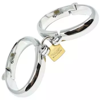 Praxia Ножные кандалы SM Сдерживающий металлический карман для глаз (для мужчин) [В комплект входят навесной замок/оригинальная маска/крест/логотип]