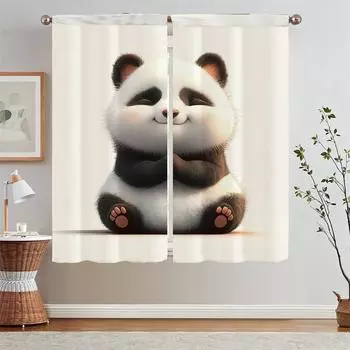 Молитвенные шторы для кошек Готовые шторы Дешевые вещи с бесплатной доставкой для дома Шторы для гостиной Украшения Кудри Затемняющие шторы W50xH70cmx2pcs-CL