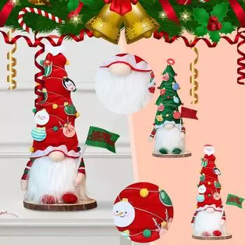 Праздничная атмосфера, рождественский светящийся кукольный подарок со светящейся куклой, украшением окна торгового центра One Size зелёный