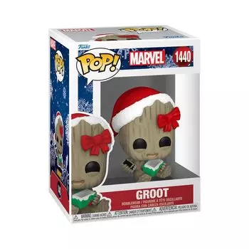 Праздничная фигурка Marvel Groot Funko Holiday GROOT WITH PRESENT Funko POP! Marvel- БОП!