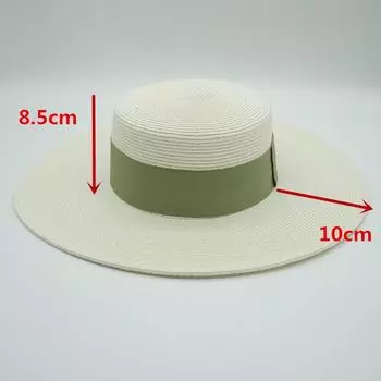 Праздничная летняя кремовая тонкая бумажная трава классическая британская женская фетровая кепка женская панама для отдыха джазовая шляпа head size 57cm