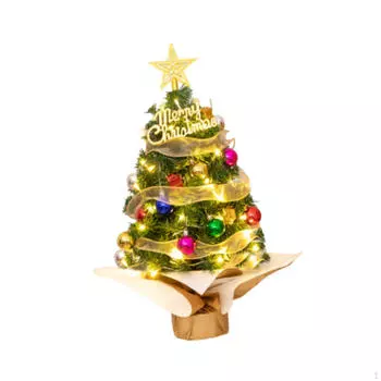 Праздничная мини-елка со светодиодными огнями зелёный