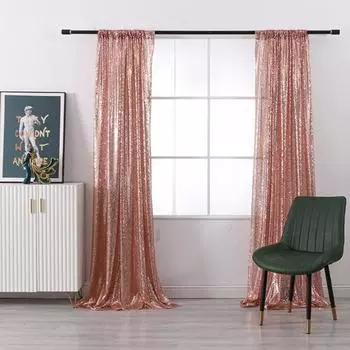 Праздничная панель с блестками, однотонное украшение для вечеринки, фирменная строчка, карниз с отверстием, украшение для вечеринки, занавеска, вечерние вещи 300cm