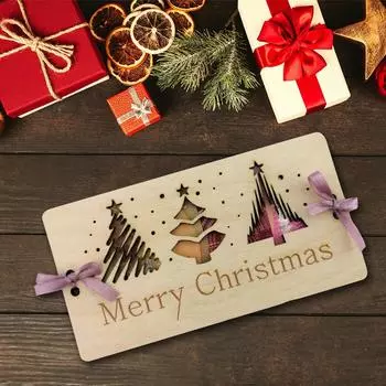 Праздничная рождественская денежная карта с дизайном елочного украшения – идеально подходит для праздничного подарка и украшения жёлтый