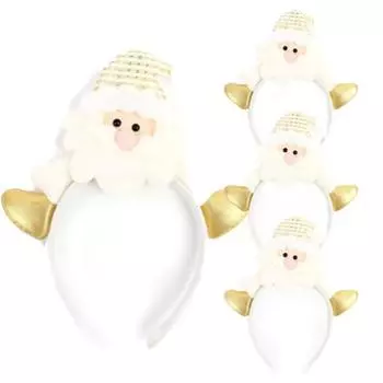 Праздничная рождественская повязка на голову для блондина, Санта, 4 шт.