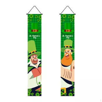 Праздничная ул.. Баннер на крыльце ко Дню Падди - Уличный декор для дома Style A