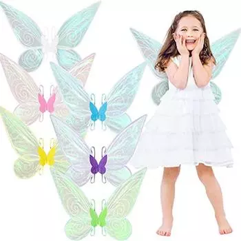 Праздничная вечеринка, ослепительное крыло бабочки, Хэллоуин, костюм феи и ангела, реквизит