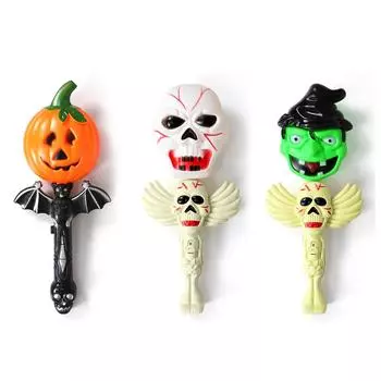 Праздничное исполнение, страшный светодиодный люминесцентный фонарь, лампа с черепом, тыквой, головой ведьмы, палочка, свет для детей, подарок на Хэллоуин Ghost head