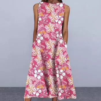 Праздничное платье без рукавов, универсальное, трогающее кожу, популярное женское летнее повседневное платье миди, повседневная одежда XL белый