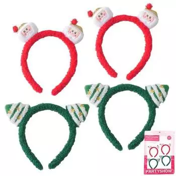 Праздничное шоу Рождественская повязка на голову Санта 2 шт + набор из 2 шт. Дерево