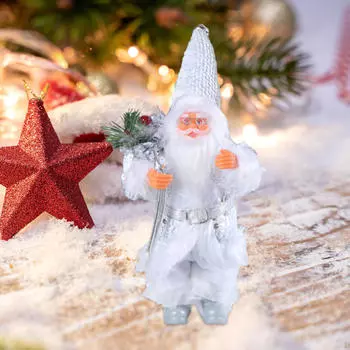 Праздничное украшение для стола Санта-Клауса для дома и офиса White