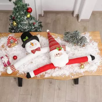 Праздничное украшение на елку Праздничная новогодняя верхушка на елку с длинной ручкой Санта-Клаус Снеговик многоразового использования на Рождество для A красный