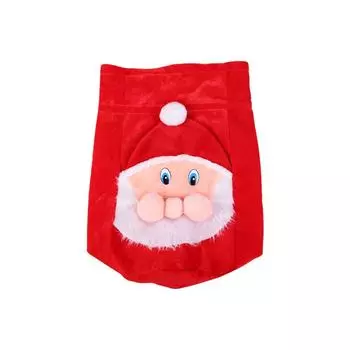 Праздничное веселье и большой подарочный мешок Санты, сделанный из плюшевого материала для праздничного украшения