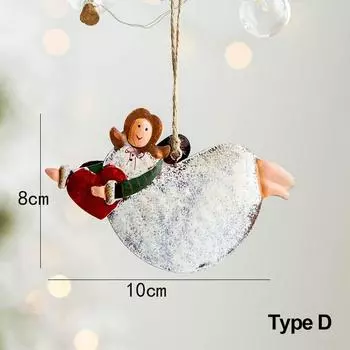 Праздничные аксессуары Белое платье Девочка подвесные украшения Рождественский ангел подвеска капля украшение Type D