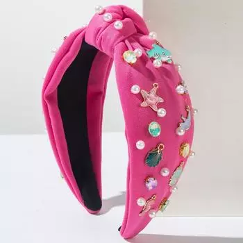 Праздничные повязки на голову Сплав Морские биологические аксессуары Инкрустация бусинами для ногтей Бриллиантовые аксессуары для волос Женская повязка на голову