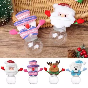 Праздничные принадлежности Рождественские аксессуары Детская бутылка для хранения DIY Банка для конфет Санта-Клаус Милая коробка Рождество 2