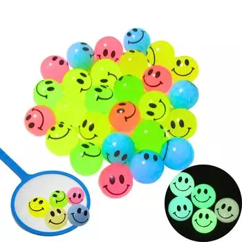 Праздничные принадлежности Супер Шар Светящийся Niconico 27 мм 5 Цветов x 100 Штук Набор Светящийся Тип Фестивальные Призы Узор Улыбка Светится в Темноте События