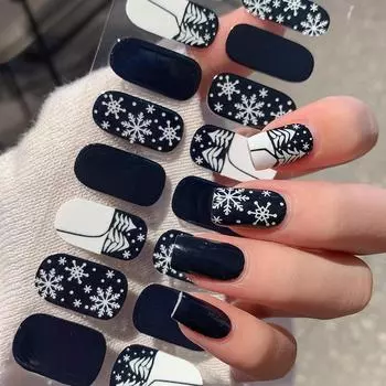 Праздничные рождественские наклейки для дизайна ногтей, лак для ногтей, набор для самостоятельного создания декоративных украшений для Ch K7W6 SD-003-1set