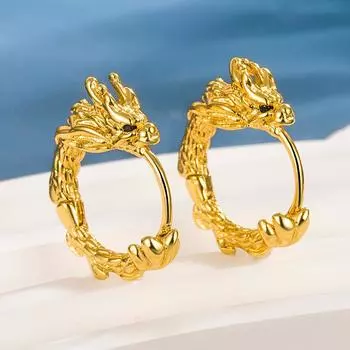 Праздничные серьги со знаком зодиака «Год Дракона», модные и изысканные серьги для женщин