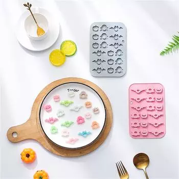 Праздничные тематические украшения трафареты гибкие универсальные праздничные уникальные креативные эпоксидные шоколадные украшения для торта выпечка жуткие синий