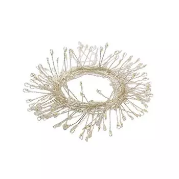 Праздничный гирляндный светильник, теплый белый 400 светодиодный светильник, вилка может подключаться к внутреннему и наружному гирляндному светильнику с несколькими головками, свадебное украшение One Size бежевый