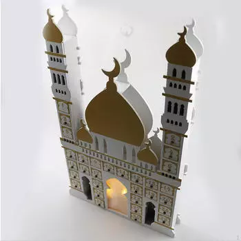 Праздничный календарь Рамадана со светодиодной подсветкой белый