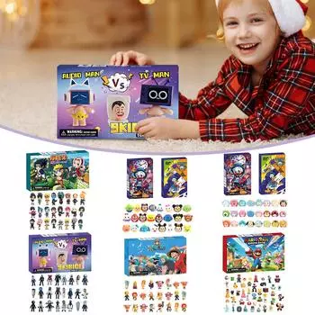 Праздничный календарь содержит 24 подарка, фестивальные милые фигурки кукольный адвент-календарь, фестивальный календарь обратного отсчета с игрушками-сюрпризами, FestivalCollec One Size