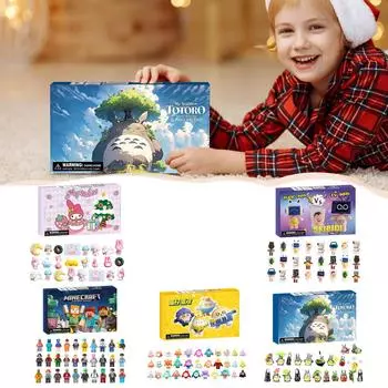 Праздничный календарь содержит 24 подарка, фестивальные милые фигурки кукольный адвент-календарь, фестивальный календарь обратного отсчета с игрушками-сюрпризами, FestivalCollec One Size
