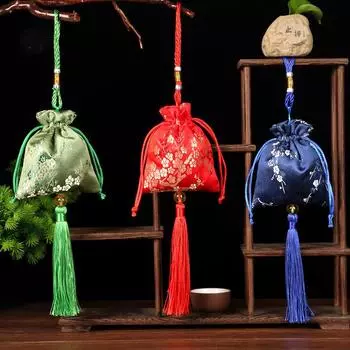 Праздничный пакетик лодок-драконов, пустой мешок, лавандовый пакетик, кисточка, кошелек с вышивкой, автомобильный кулон, мешок для специй 9*12cm розовый