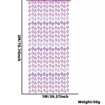Праздничный питомец Розовый тематический дождевой занавес для кошек и собак Идеально подходит для праздничных встреч Pet Paw Curtain A