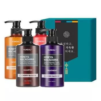 Праздничный подарочный набор Kundal Hair Body 4 C Cherry Blas Thumb, 1 комплект, набор популярной корейской косметики