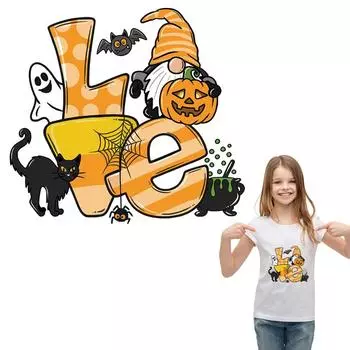 Праздничный подарок, наклейки, толстовки, термопресс, аппликация, джинсы, парчи, Ropa Diy, наклейки для одежды, тканевые нашивки, патч для Хэллоуина 8x7.3cm