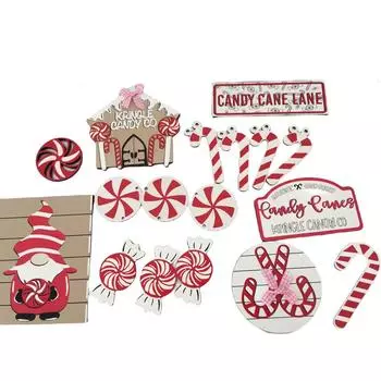 Праздничный рождественский многоуровневый декор подноса, настольный дисплей, уникальные и прочные деревянные украшения, подходящие для праздничного декора вечеринки