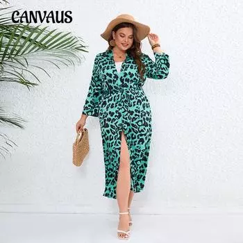 Праздничный солнцезащитный крем с леопардовым принтом, шаль большого размера, атласный женский шифоновый халат 1XL зелёный