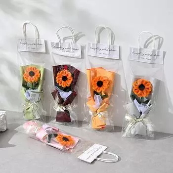 Праздник Циси День святого Валентина День учителя Подсолнухи ручной работы Сделай сам Скрученная палочка Вязание букет Подарок для девушки Девушки