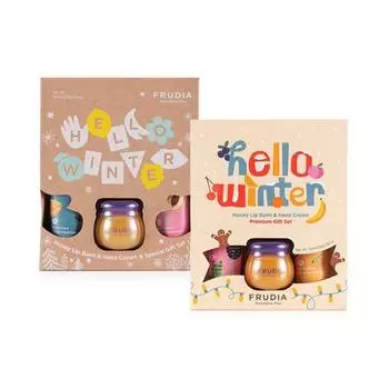 [Праздник] FRUDIA Медовый бальзам для губ и крем для рук Премиум и специальный подарочный набор (Выберите 1 из 2 типов) (Бальзам для губ 10 мл + крем для рук 30 мл*2), Корейская косметика FRUDIA Premium Gift Set