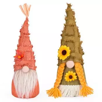 Праздник урожая Безликий гном Рудольф Гном Цветы Листья Элемент Гномы Украшения Праздника Принадлежности
