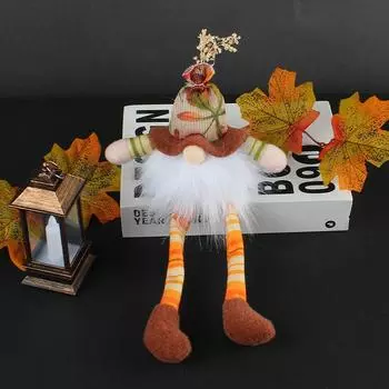 Праздник урожая Длинноногая Безликая Кукла Осень Светящийся Кленовый Лист Кукла Рудольф Сценическое Украшение E2-1 yellow legs