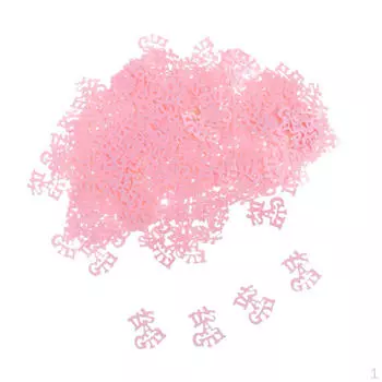 Празднование детского душа, вечеринка, стол, посыпка конфетти