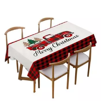 Празднование Рождества, американский легкий роскошный плед, защита от масла и обрастания, дорожка для салфеток, тканевая скатерть 150*150
