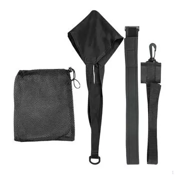 Празднуйте пояс плавания Парашют, Сопротивление силе Тренировочное оборудование, black M