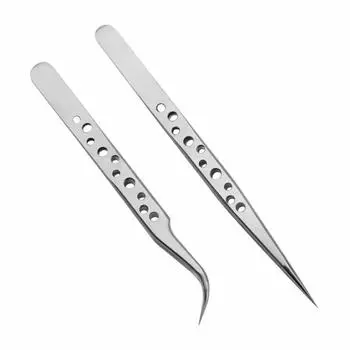 Precision Industrial Tweezers Anti-static Magnetic Stainless Steel Tweezers Set For Electronics Soldering Maintenance Hand Tools 01 straight