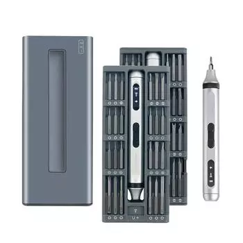 Прецизионная электрическая отвертка многофункциональная бесшумная прочная батарея срок службы перезаряжаемая разборка ремонтный набор головок typec