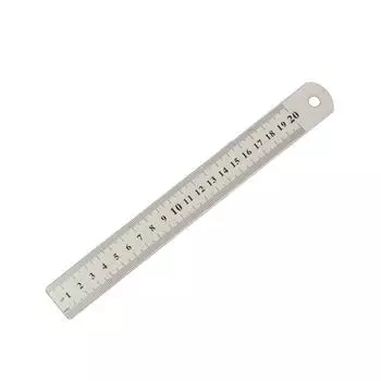 Прецизионная металлическая линейка из нержавеющей стали 15/20/30 см, измерительный инструмент, аксессуар для швейного инструмента, двусторонняя 20cm