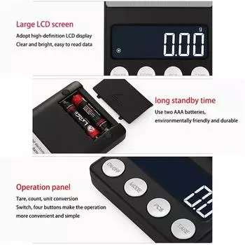 Прецизионная мини-баскула, цифровая, 0,01 г, ЖК-дисплей, радость, золото, бриллианты, аксессуары, песочная балансировочная баску