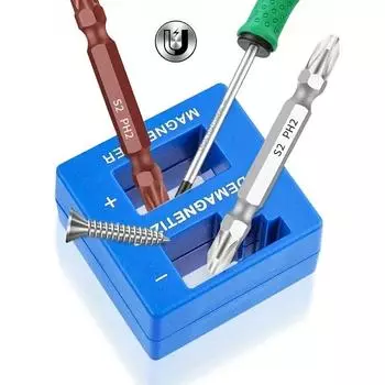 Прецизионная отвертка для намагничивания и размагничивания, винт для намагничивания и размагничивания, инструмент для быстрого намагничивания и размагничивания «два в одном» красный