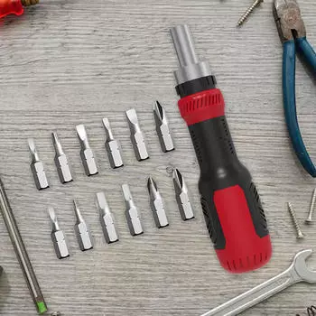 Прецизионная отвертка с храповым механизмом 13 в 1 Набор DIY Multi Bits Портативные инструменты для домашнего ремонта Red
