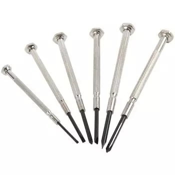 Прецизионная отвертка со шлицем, 6 шт./компл., хром-ванадиевая легированная сталь